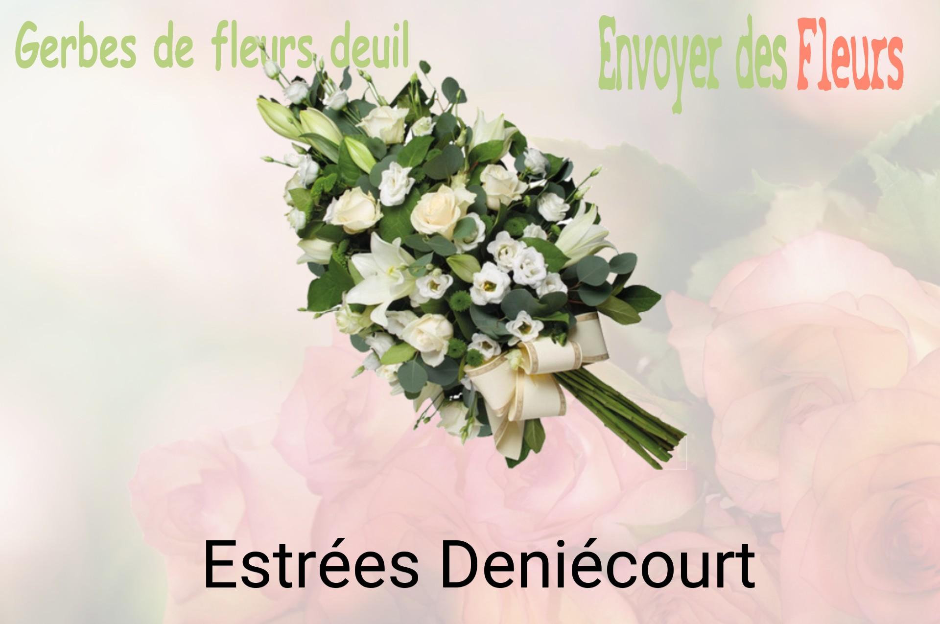 Gerbe de fleurs de deuil livrée à Estrées-Deniécourt